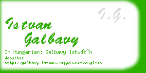 istvan galbavy business card